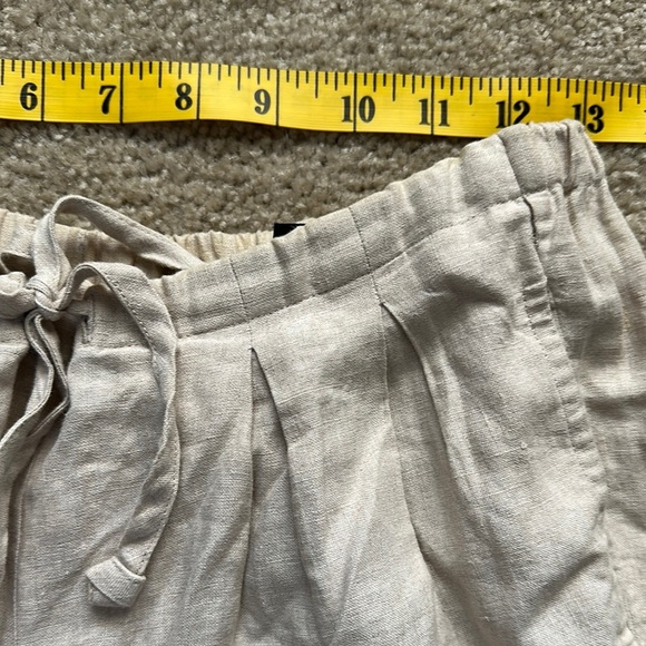 Valerie Stevens Tan Straight Leg Linen Pull On Pants Women’s PS Beach Travel - Picture 7 of 9